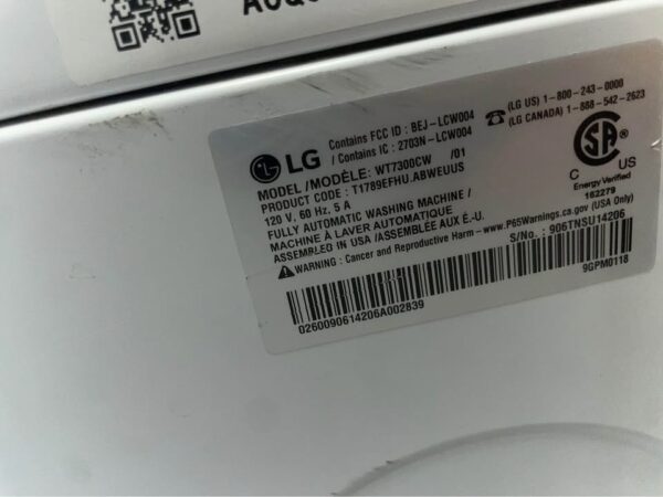 LG Washer/Dryer Set Heavy Duty Smart Diagnosis Sensor Dry TurboWash3D Energy Star Waterproof - Image 7