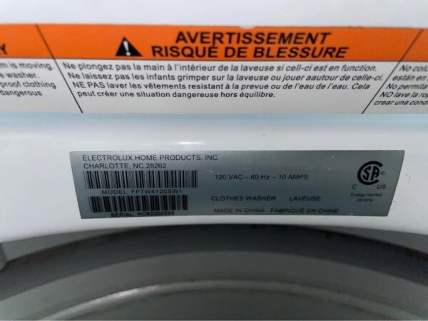 Frigidaire Washer/Dryer Set Sensor Cycles Sanitize Heavy Duty MaxFill High Efficiency Wrinkle Releas - Image 7