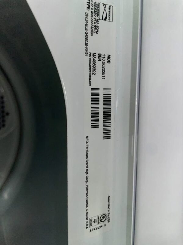 Kenmore Dryer Series 100 Auto Dry Wrinkle Guard - Image 2