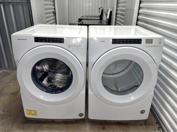 Amana Washer/Dryer Set Wrinkle Control Heavy Duty Sanitize Sensor Dry